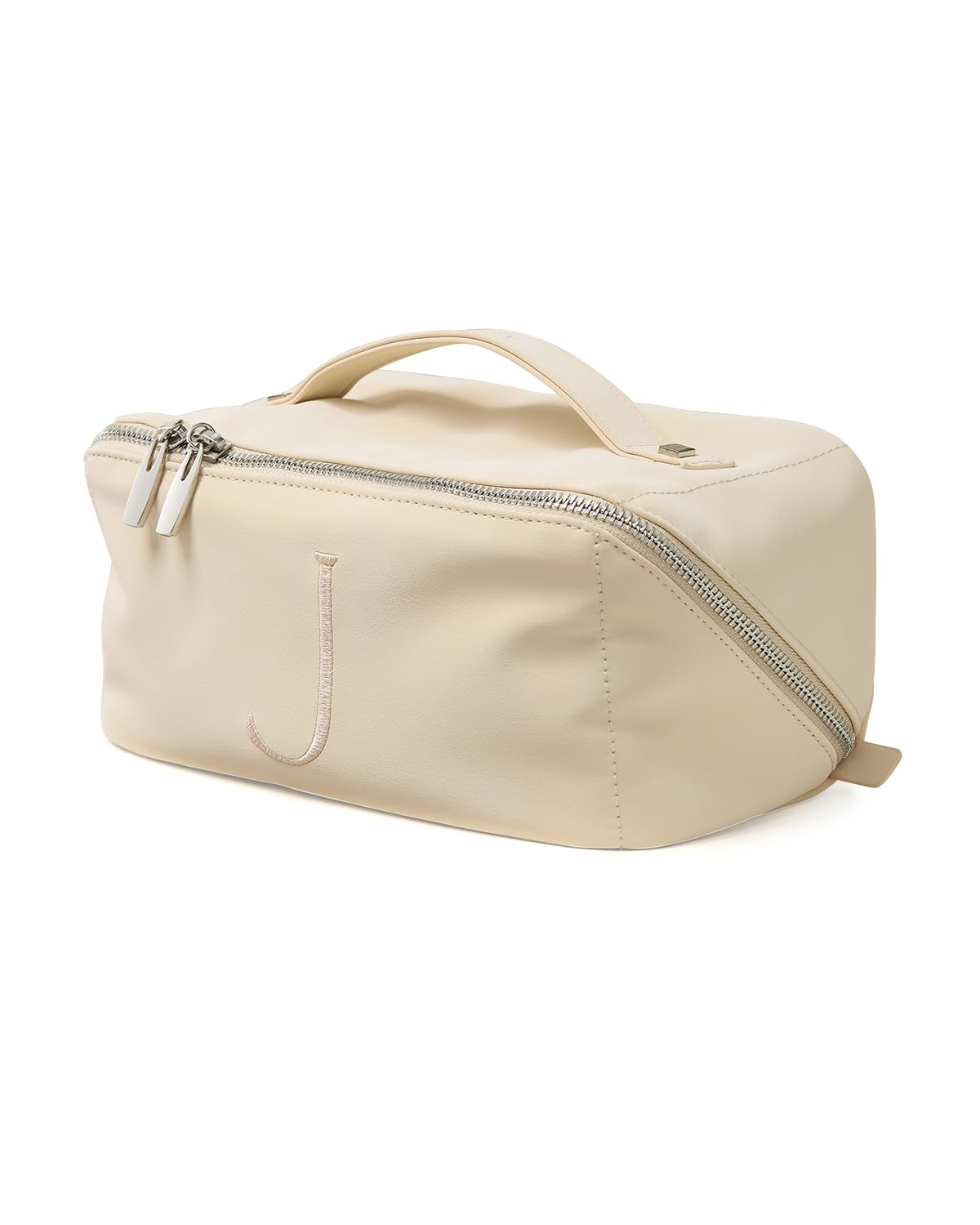 EACHY personalized makeup bag with zipper and handle for secure travel organization