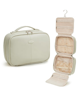 EACHY toiletry bag with hanging hook for easy bathroom access.