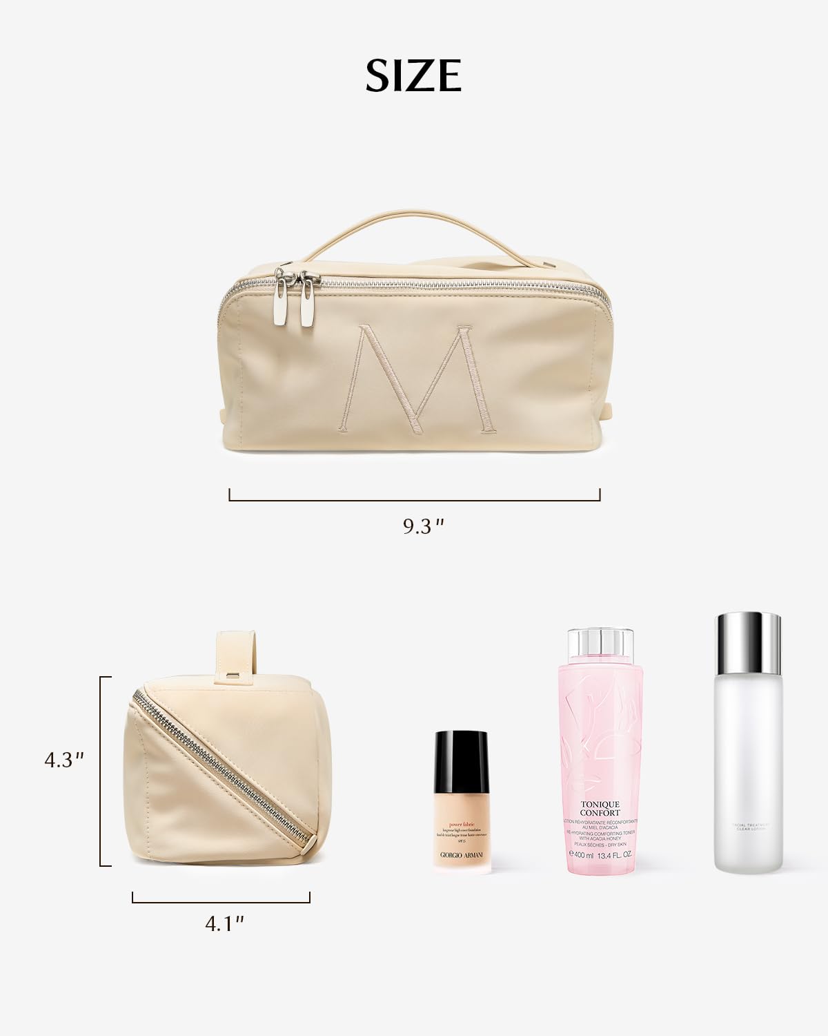 Eachy travel cosmetic bag with zipper, perfect for on-the-go.