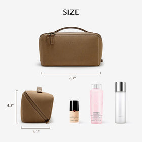 Eachy Travel Makeup Bag clear TPU brush compartment keeps brushes visible and protected.