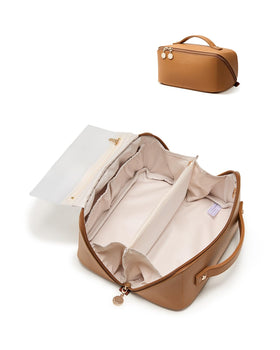 Eachy Travel Makeup Bag flat-open design for quick access to cosmetics