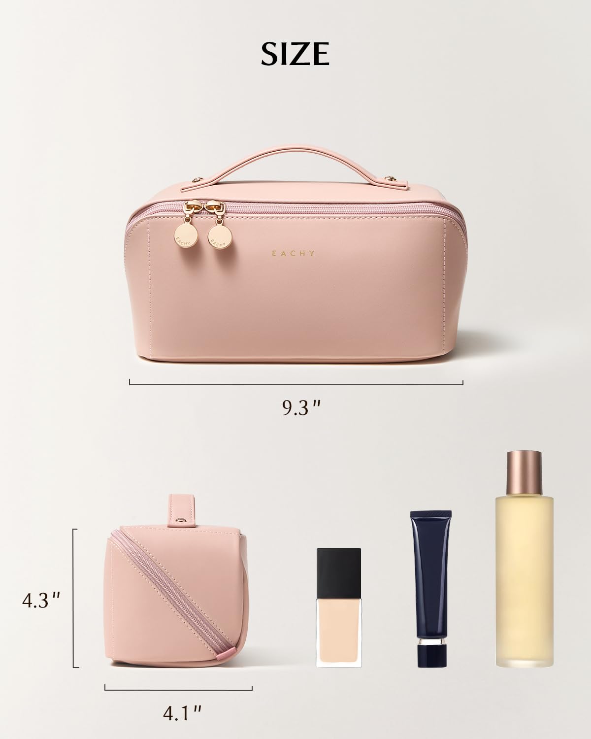 Gift-ready Eachy travel makeup bag with protective packaging for gifting.