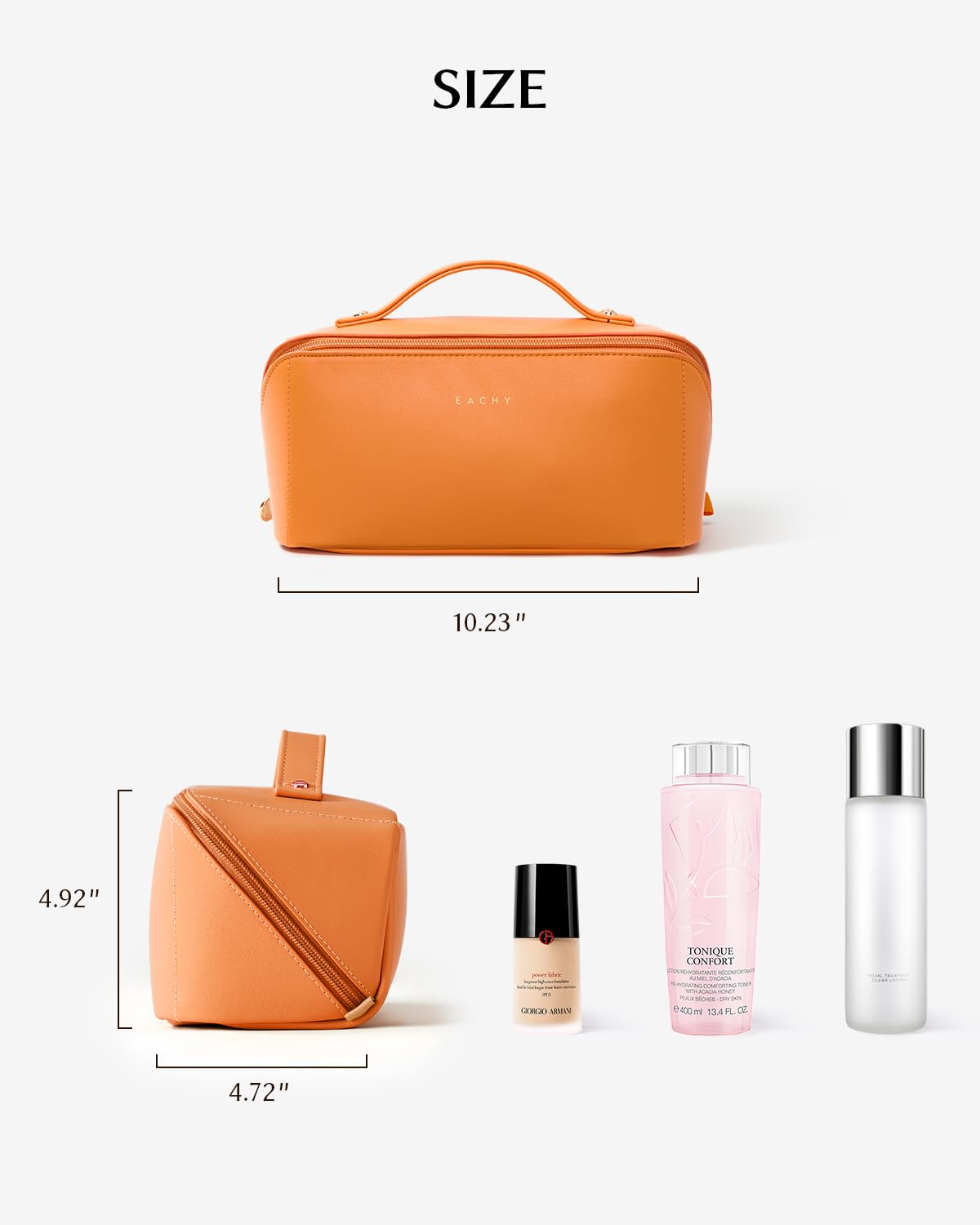 EACHY Travel Makeup Bag arriving with inflatable padding maintains shape, preventing creases during transit.