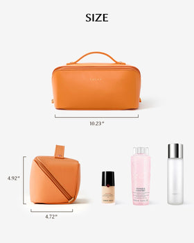 EACHY Travel Makeup Bag arriving with inflatable padding maintains shape, preventing creases during transit.