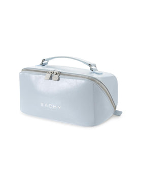 EACHY travel makeup bag with large capacity keeps cosmetics organized on the go.
