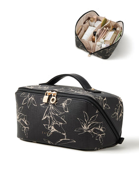 Eachy travel makeup bag with open flat design for easy access and packing efficiency