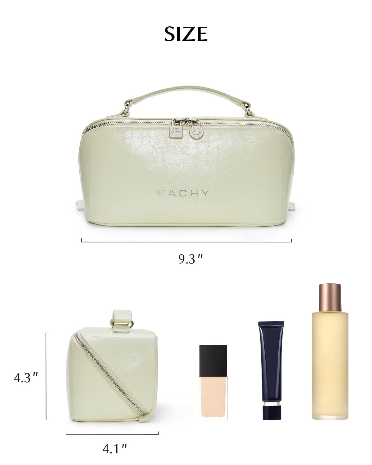 EACHY travel makeup bag protective packaging with inflatable padding arrives crease-free