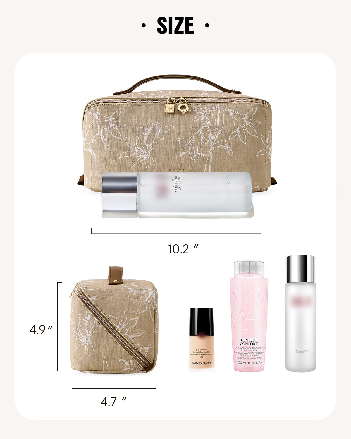 EACHY side pockets provide fast access to small essentials.