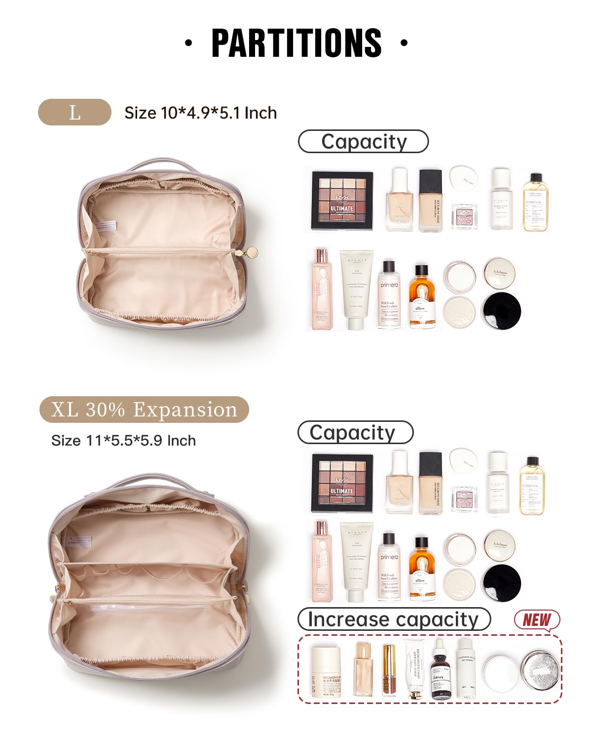Eachy waterproof PU leather keeps contents protected in any travel scenario.