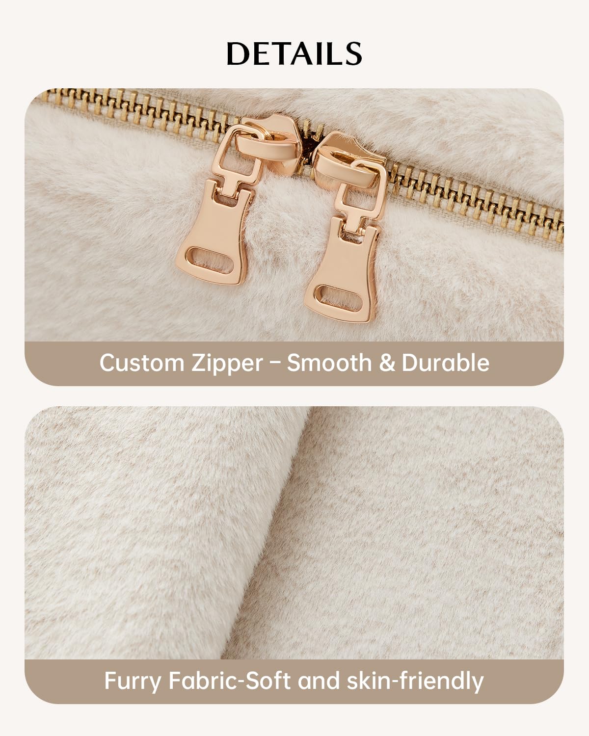 Secure zip-around closure keeps contents safe and accessible
