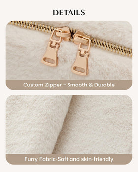 Secure zip-around closure keeps contents safe and accessible