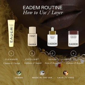 Rinses clean to reveal calm-looking skin after use.