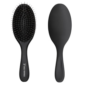 EAGLE FORTRESS Boar Bristle Brush close-up showing natural bristles for smoothing.