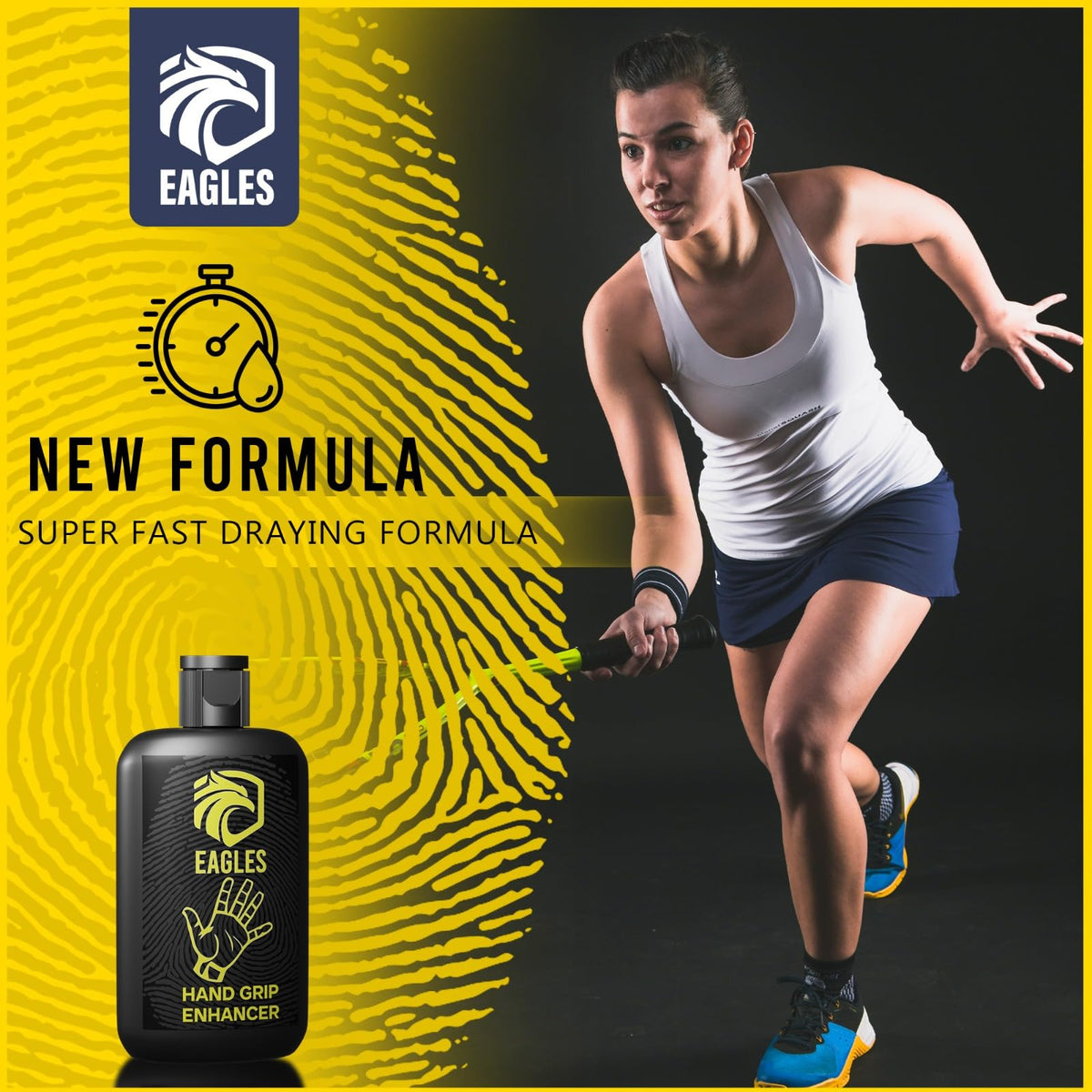 Gymnastics bar grip remains dry using EAGLES Dry Hand