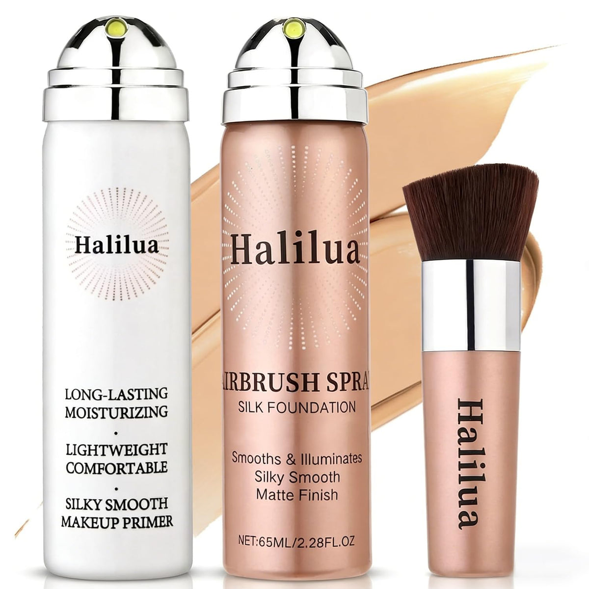 Eakroo airbrush foundation spray bottle with silky mist for seamless coverage