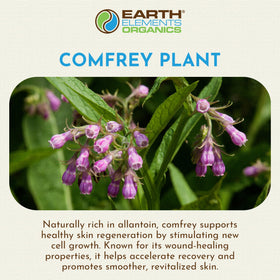 Earth Elements Organics Comfrey Oil being used for shoulder massage.