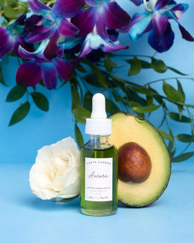 Earth Harbor AURORA avocado oil drops emphasize deep hydration for the complexion.