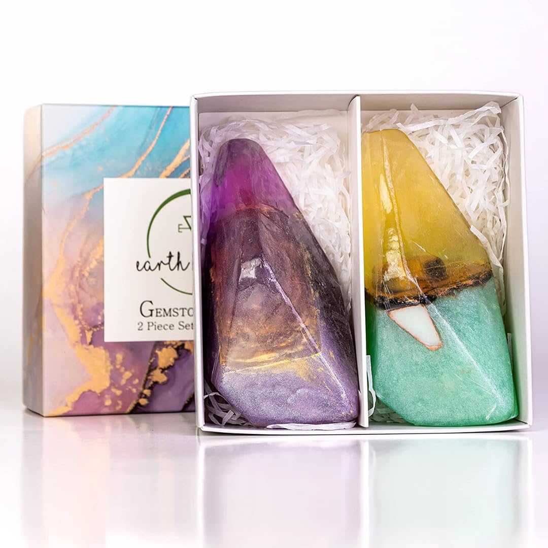 Earth & Home rock soap 2-pack with sandalwood jasmine scent for luxurious cleansing