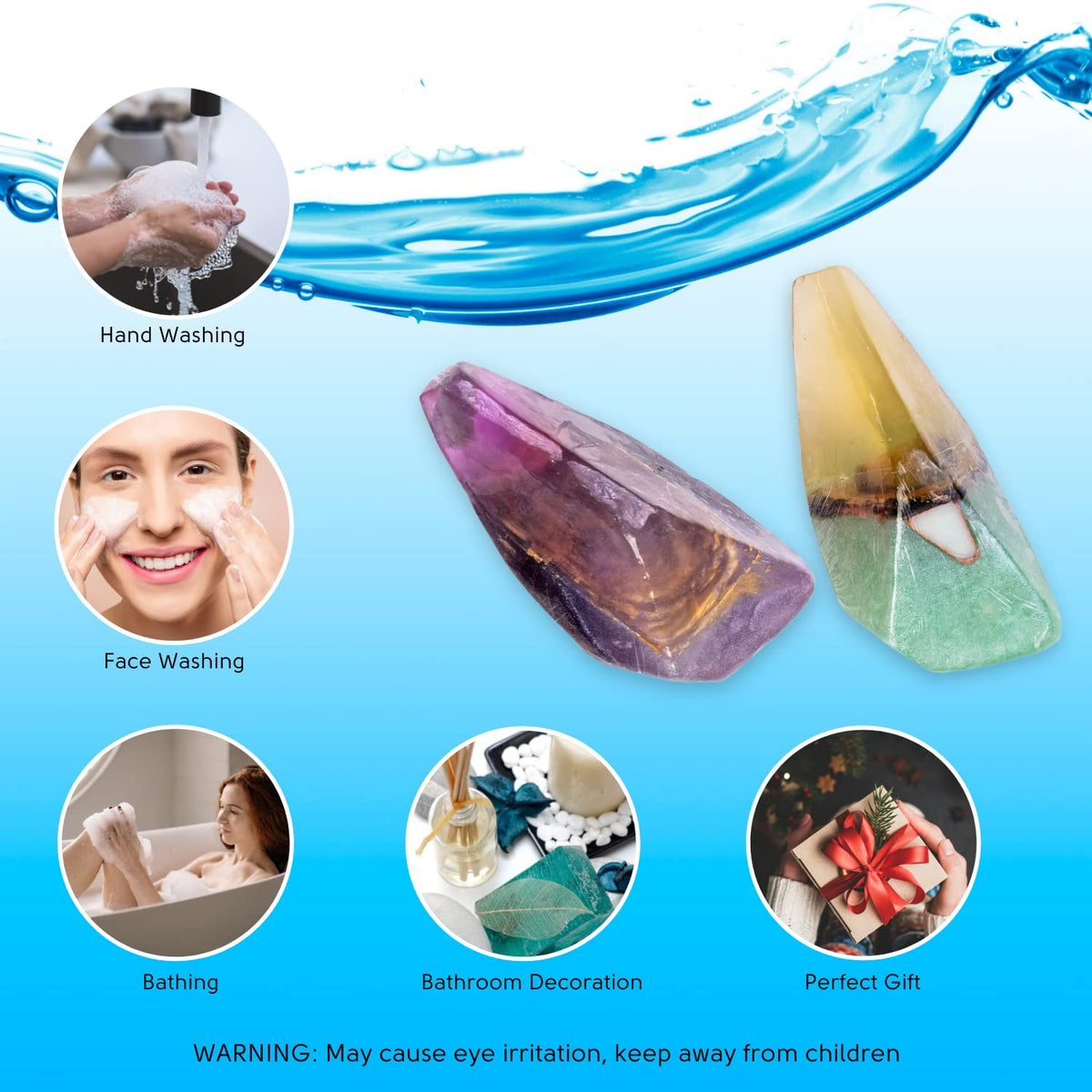 Earth & Home cruelty-free vegan gift soap rocks for Mother's Day