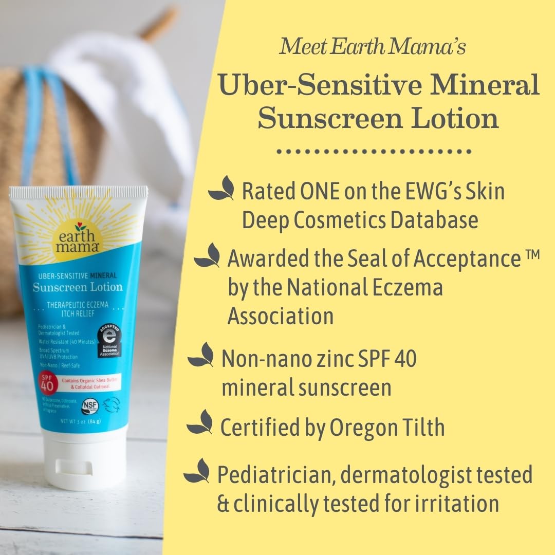 Earth Mama Uber-Sensitive Sunscreen Application Spread on skin demonstrates easy coverage.