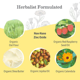 Earth Mama Uber-Sensitive Sunscreen Ingredients: Organic Shea Butter and Colloidal Oatmeal.