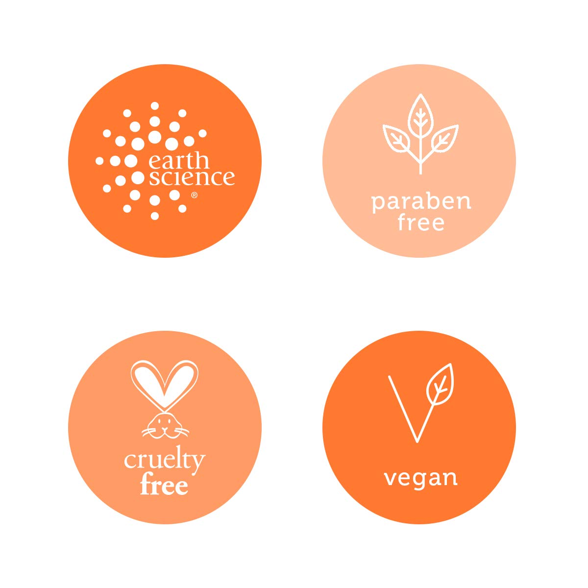 Earth Science Apricot Gentle Exfoliating Scrub packaging emphasizes vegan and cruelty-free formula.