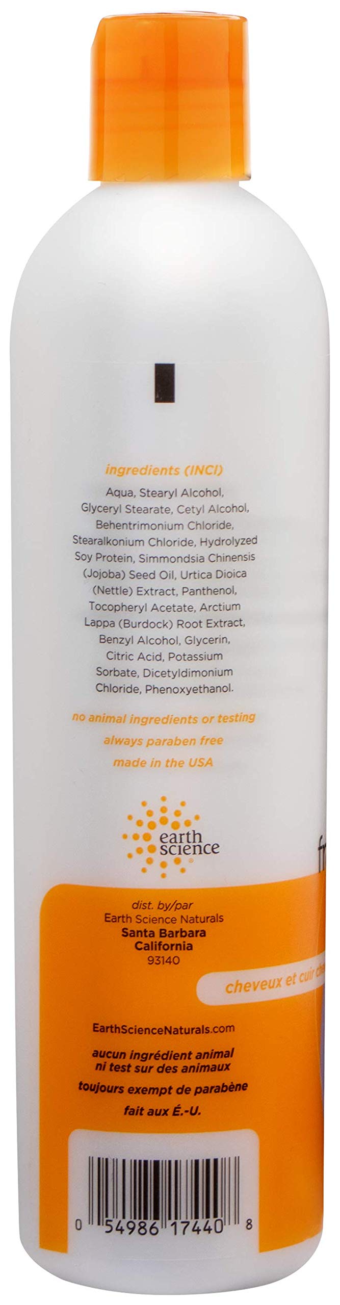Earth Science fragrance-free conditioner being applied for gentle daily conditioning on sensitive scalp