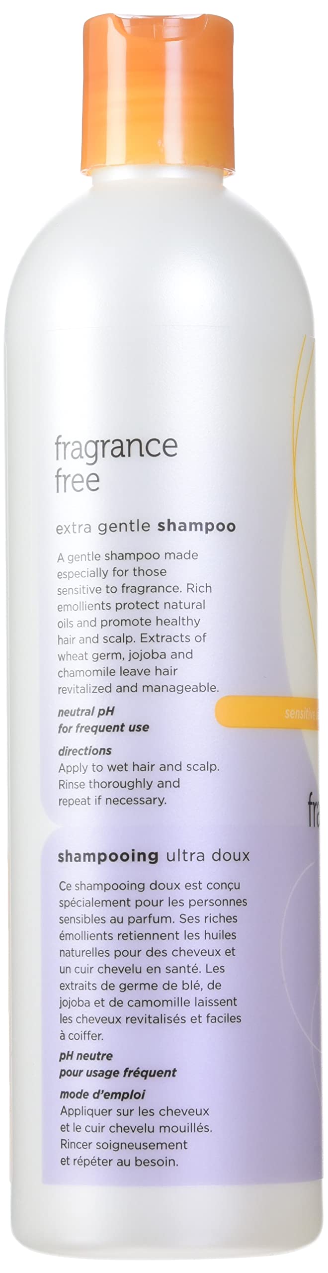 Earth Science Fragrance Free Shampoo front bottle highlights fragrance-free formula.