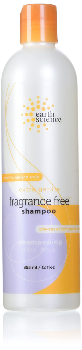 Earth Science Fragrance Free Shampoo pack of 3 bottles for sensitive hair.