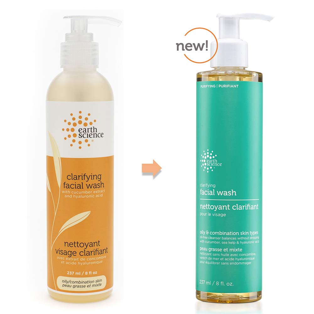 Earth Science Gentle Clarifying Face Wash foaming lather cleanses pores without drying