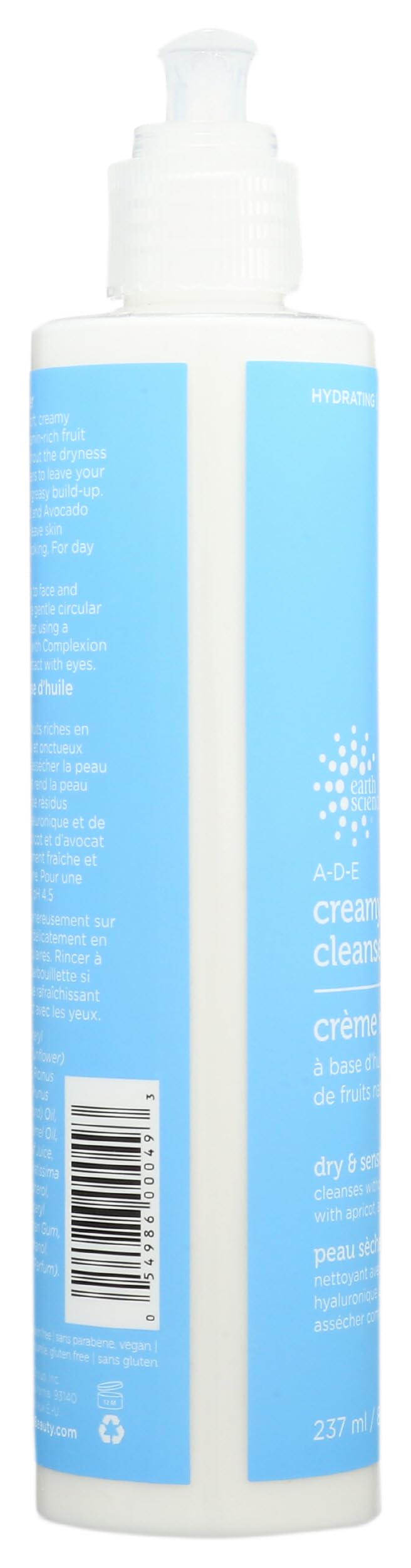 Earth Science A-D-E Cleanser being applied to skin for cleansing.