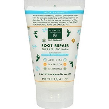 Earth Therapeutics Foot Repair Balm 4 oz pack for dry feet and deodorizing.