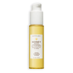 Earth To Skin Manuka Honey Serum bottle and label highlighting clean daily hydration.