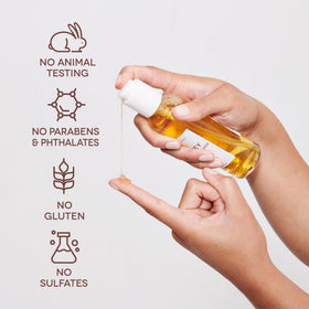 Applying Earth To Skin Manuka Honey Serum to the face for morning routine.
