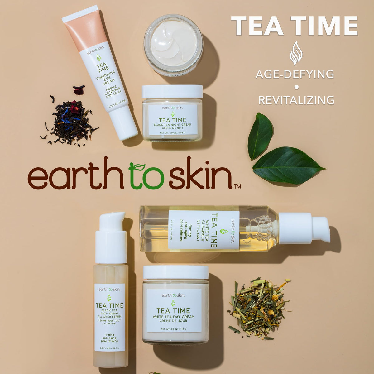 Fast-absorbing texture makes Earth To Skin Tea Time ideal under makeup.