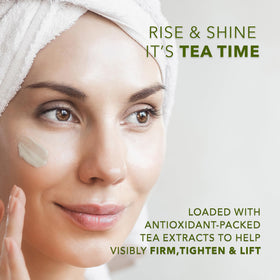 Earth To Skin Tea Time White Tea Day Cream jar closeup highlighting creamy texture