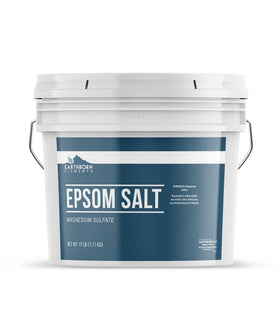 Earthborn Elements Epsom Salt 2-Gallon Bucket dissolves easily for a soothing bath soak.