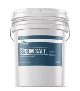 Earthborn Elements Epsom Salt bucket for easy storage and bulk use.