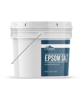 Earthborn Elements Epsom Salt dissolves in water, supporting comfortable baths after workouts.