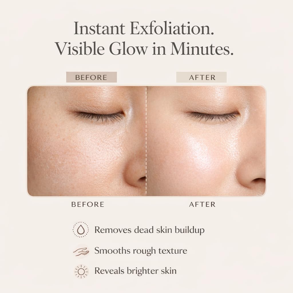 Earthen Skincare single-use packets travel-size for convenient at-home exfoliation.