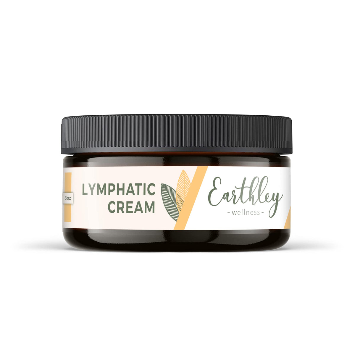 Earthley Wellness Lymphatic Cream bottle for daily soothing hydration.
