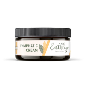 Earthley Wellness Lymphatic Cream bottle for daily soothing hydration.