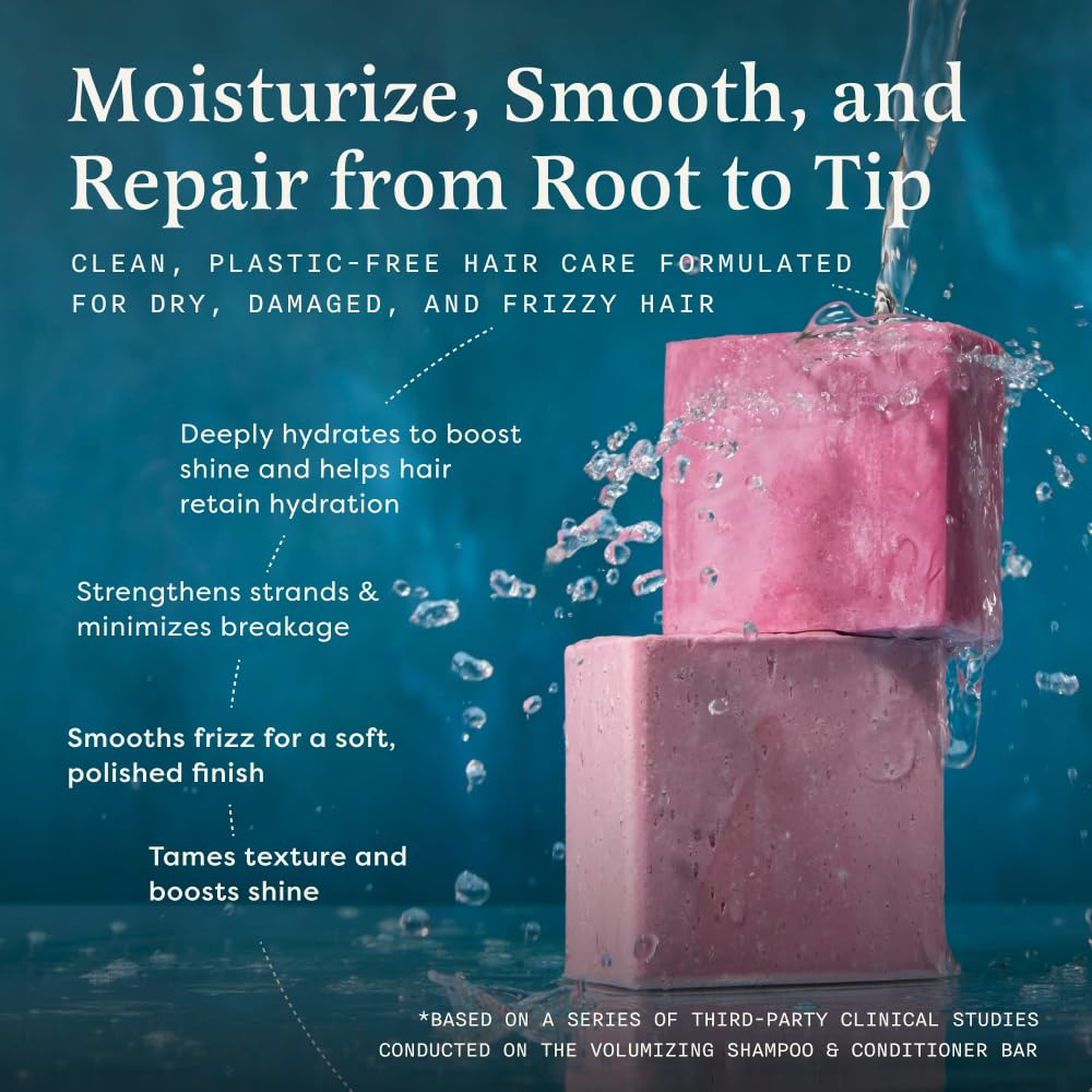 Earthling Co conditioner bar texture close-up highlights smooth slip for easy application.