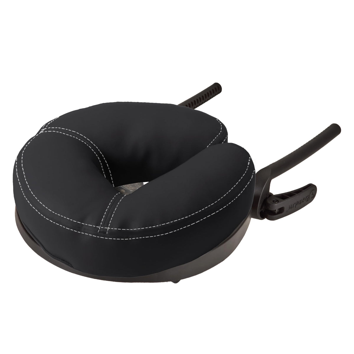 EarthLite Caress headrest adjustment demonstrates precise client support and secure positioning