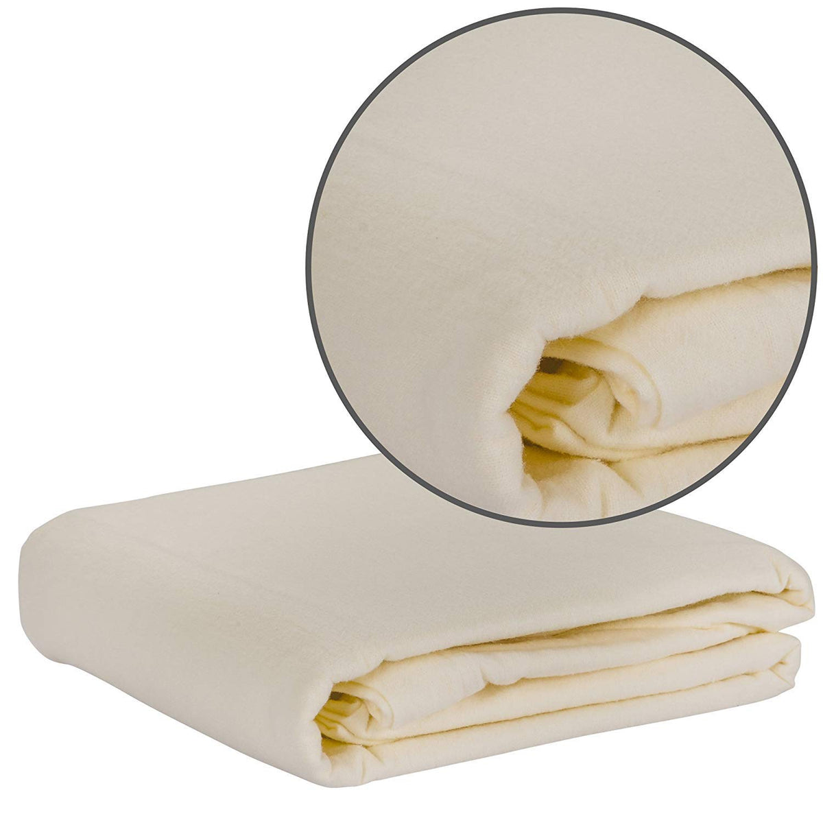 EarthLite flannel fitted sheet 36x78-7-5 secures a snug fit with 360 elastic.