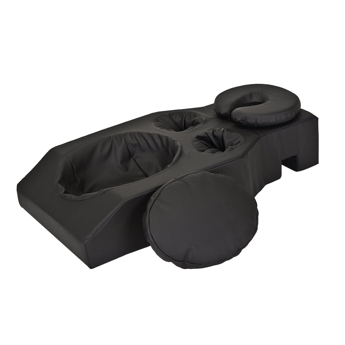 EarthLite pregnancy massage cushion in face-down setup for comfortable treatments