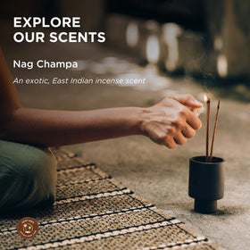 Earthly Body Nag Champa scent in focus for calming aroma