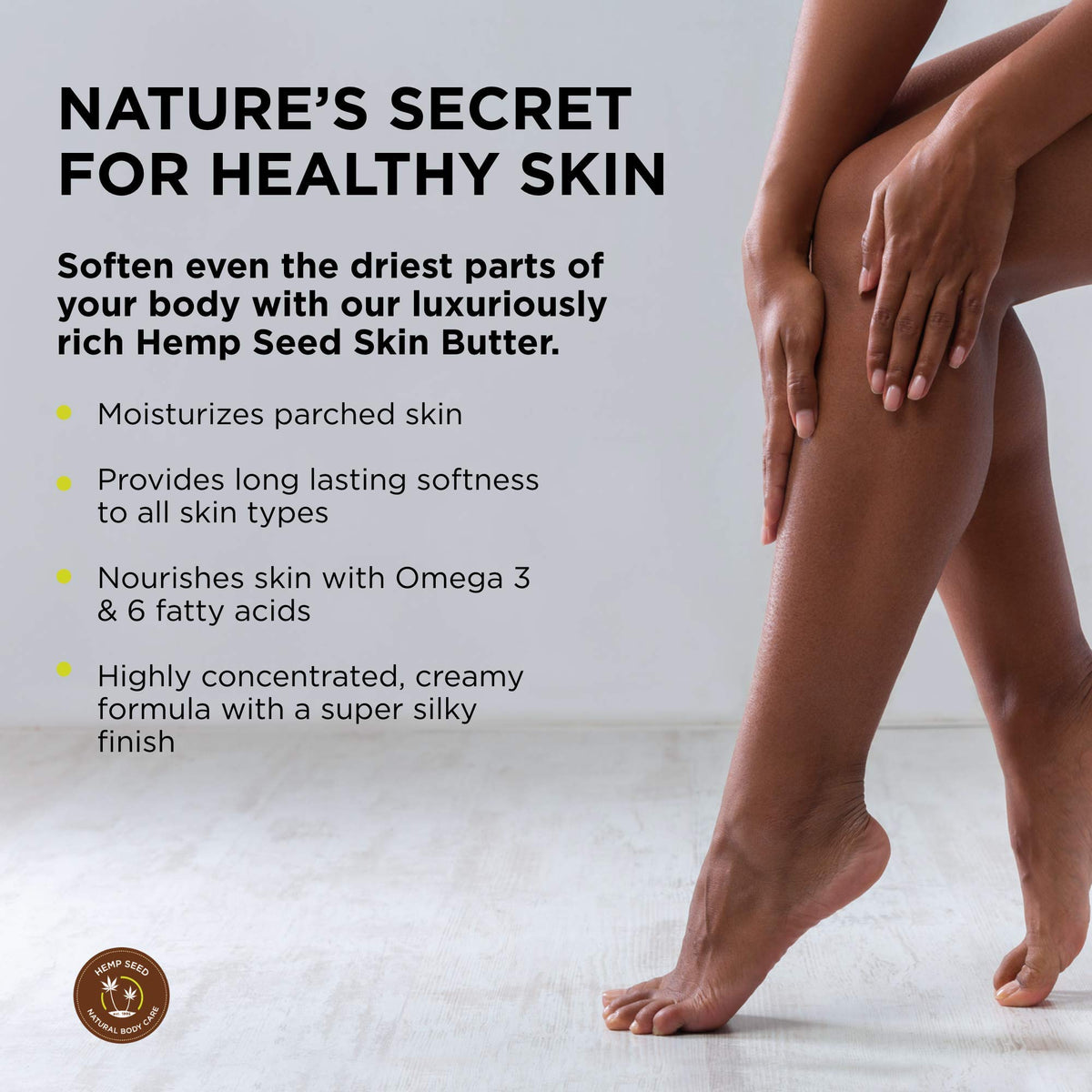 Close-up of the creamy texture of Earthly Body butter.