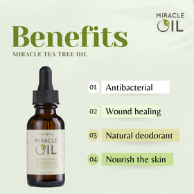 Earthly Body Miracle Oil ingredients tea tree and hemp seed calm skin