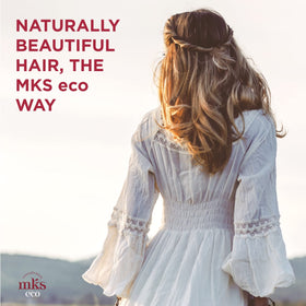Earthly Body MKS eco Hydrate Conditioner ingredients label underlines eco-friendly claim